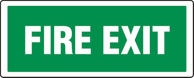 Fire Exit (Words Beside Each Other) PVC