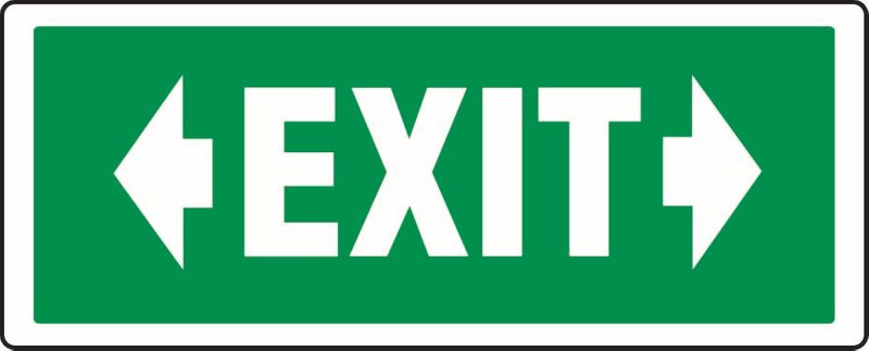 Exit (Left And Right Arrows) PVC