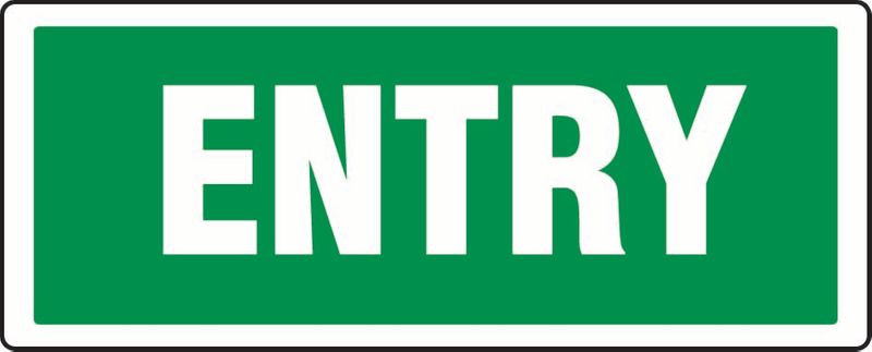 Entry Sticker