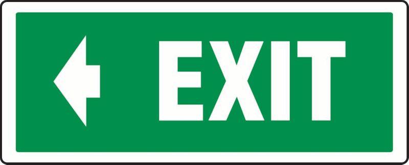 Exit (Left Arrow) Sticker