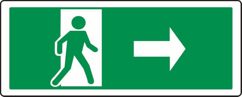 Person Exiting Through Door, Right ACM