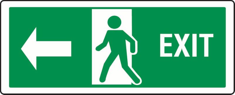 Exit (Person Exiting Through Door, Left) ACM
