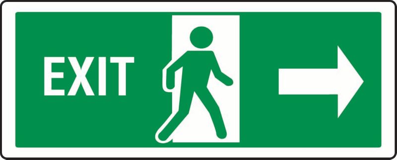 Exit (Person Exiting Through Door, Right) ACM