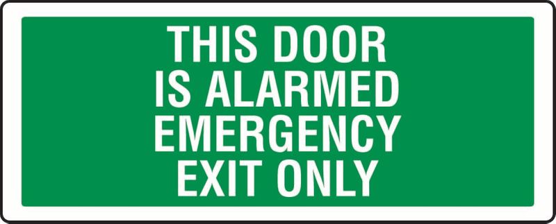 This Door Is Alarmed Emergency Exit Only Sticker
