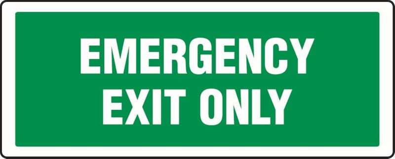 Emergency Exit Only Sticker