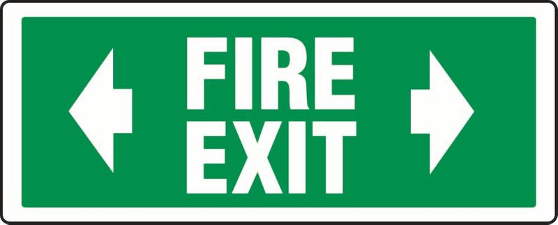 Fire Exit (Left And Right Arrows) ACM