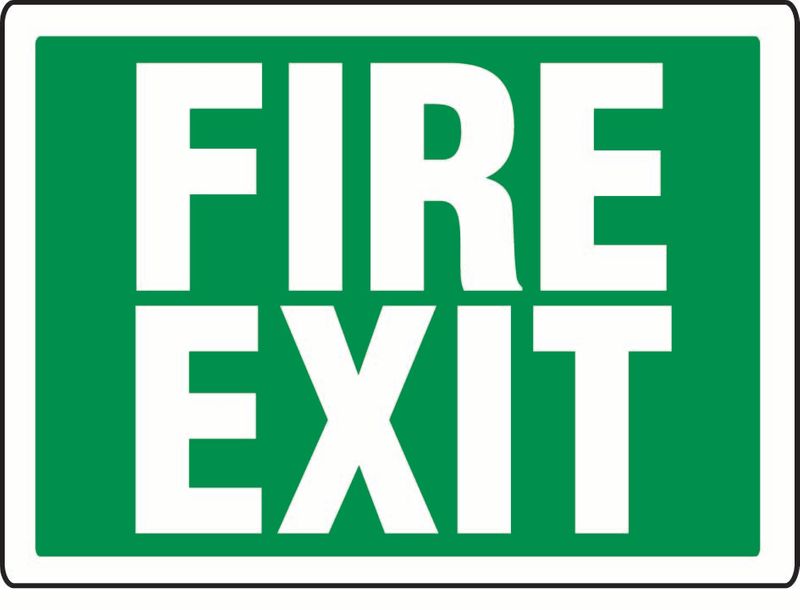 Fire Exit (Words Above Each Other) ACM