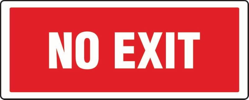 No Exit (Words Beside Each Other) PVC