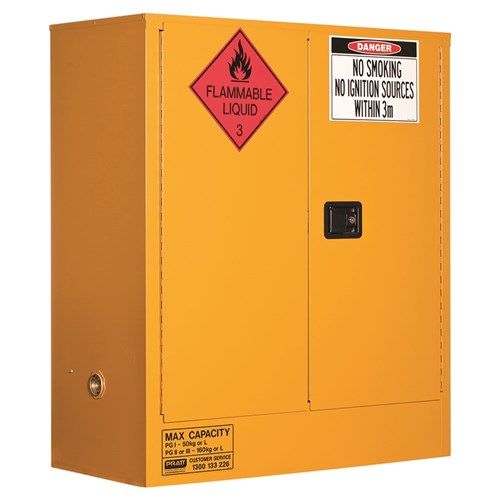 Flammable Storage Cabinet 2 Door, 2 Shelf 160L Class 3 Flammable Liquid