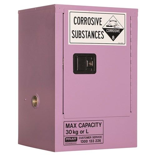 Corrosive Storage Cabinet 30L 1Door, 1 Shelf Class 8 Corrosive Metal