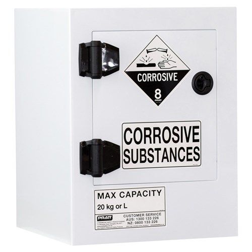 Poly Corrosive Cabinet 20L 1 Door 1 Shelf Class 8