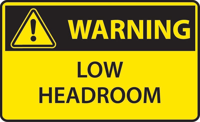 Warning Low Headroom Coreflute