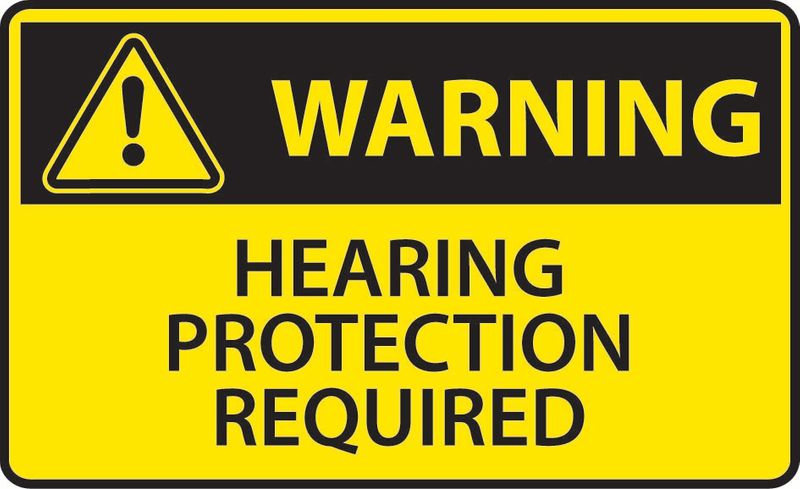 Warning Hearing Protection Required ACM