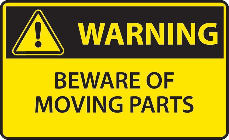 Warning Beware Of Moving Parts Coreflute