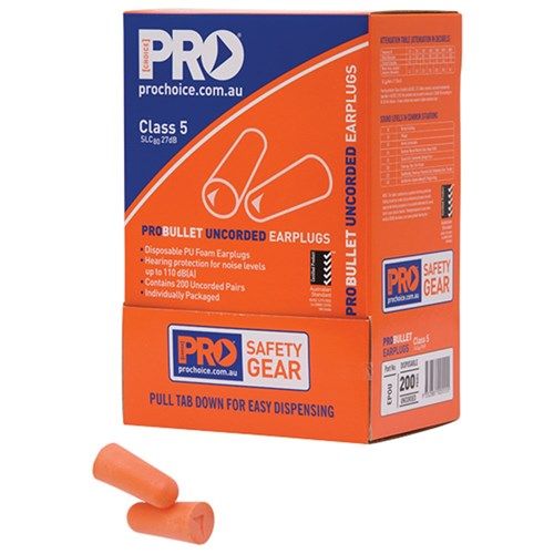 Pro Choice Probullet Disposable Uncorded Earplugs Box 200