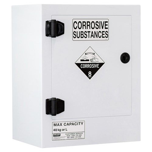 Poly Corrosive Cabinet 40L 1 Door 1 Shelf Class 8