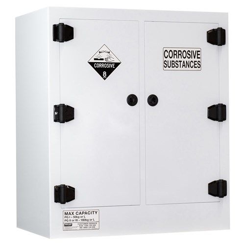 Poly Corrosive Cabinet 160L 2 Door, 4 Shelf Class 8