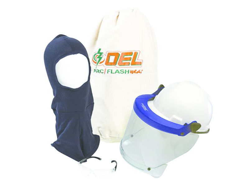 12Cal Clear Face Shield Complete Wtih Hard Hat, Visor, Bag, Safety Glasses, Balaclava