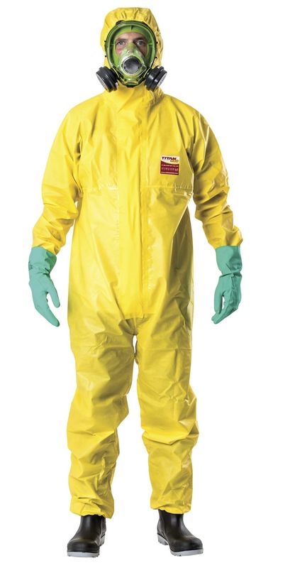 Esko Titan 460 Chemical Protection Suit Biohazard Chemical And Infection Protection Yellow