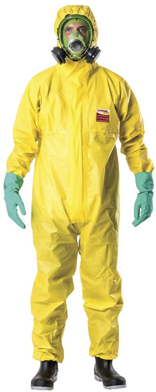 Esko Titan 460 Chemical Protection Suit Biohazard Chemical And Infection Protection Yellow