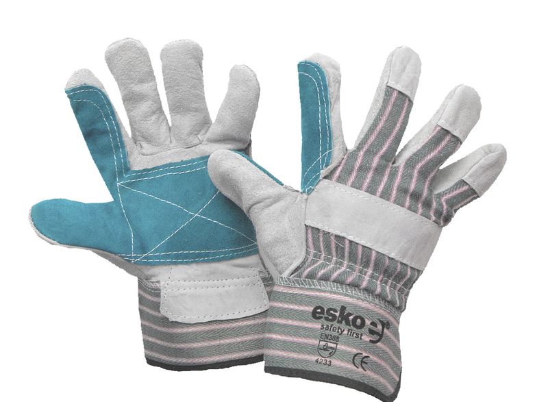 Esko Reinforced Heavy Duty Leather/Cotton Glove Safety Cuff