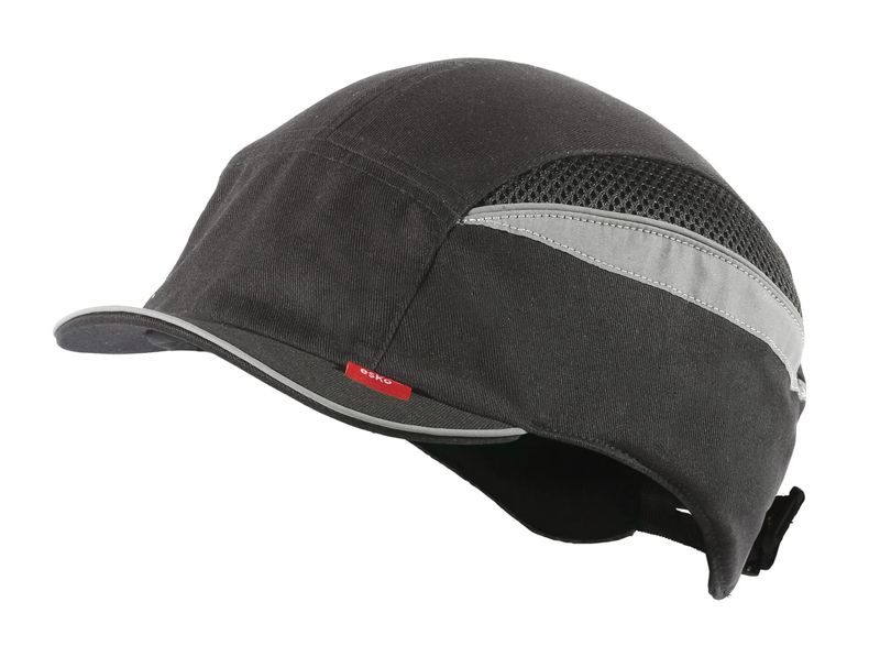 Esko Anti-shock Bump Cap, Short Peak, EN 812 Certified Reflective Tape Black