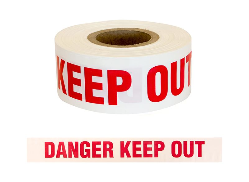 Esko Barrier Warning Tape "Danger Keep Out" Red/White 75mm x 250m