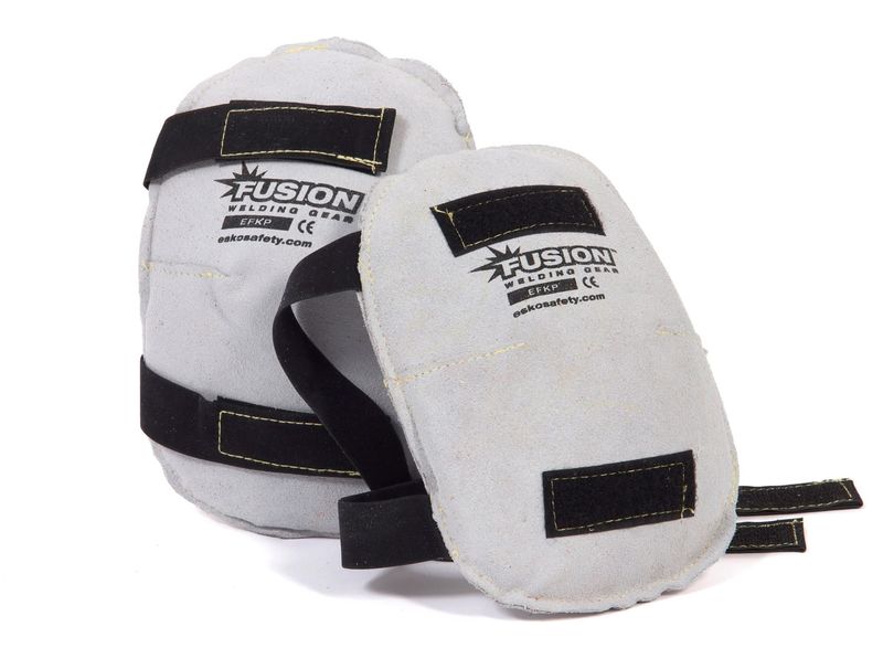 Esko Fusion Welders Kneepads Quality Chrome Leather Kevlar Stitched Velcro Straps