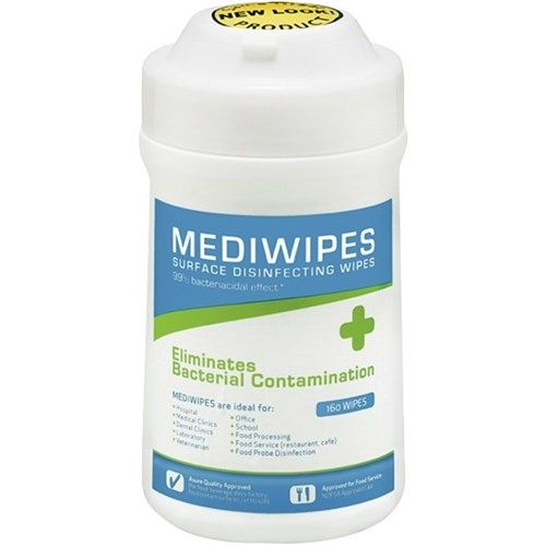 Mediwipes Antibacterial Disinfectant Surface Wipes Tub 160