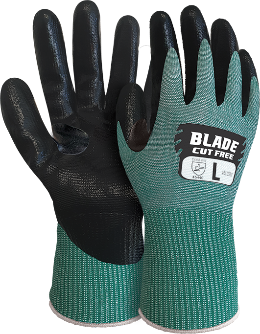 Armour Safety Blade Cut Resistant Level 5 Flat Nitrile Open Back Glove
