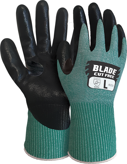 Armour Safety Blade Cut Resistant Level 5 Flat Nitrile Open Back Glove Workplace Safety