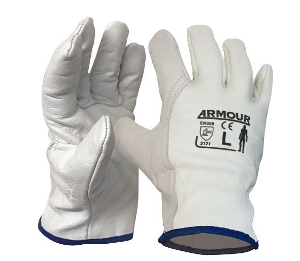 Armour Safety Leather Full Grain Driver Glove