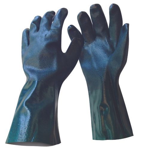 Armour Safety PVC Chemical Gauntlet Glove Green 35cm