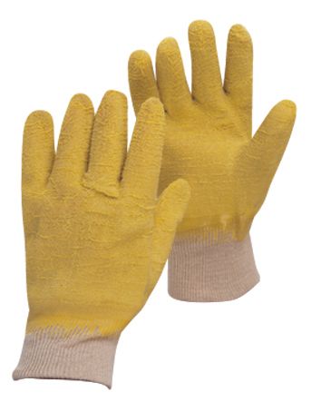Armour Safety Latex Fully Coated Glove Yellow 27cm
