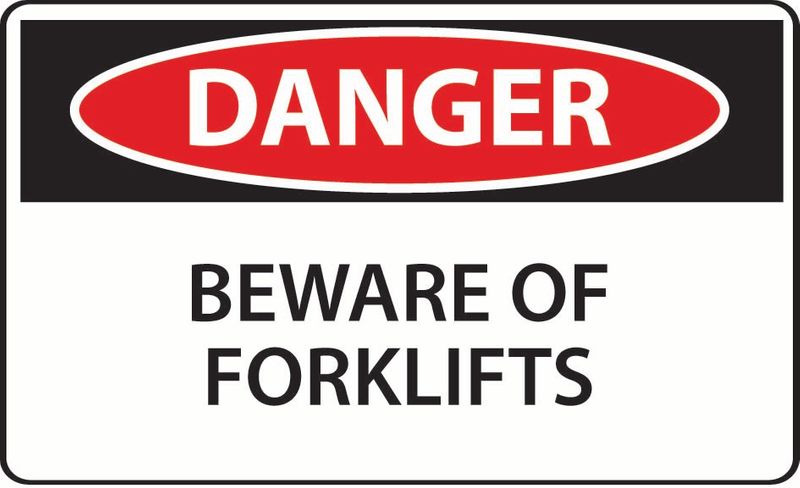 Danger Beware Of Forklifts Coreflute