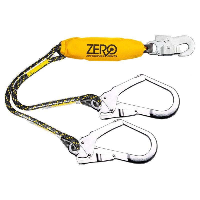 Zero Climbr Double Rope Lanyard with Snaphook And Scaffhooks