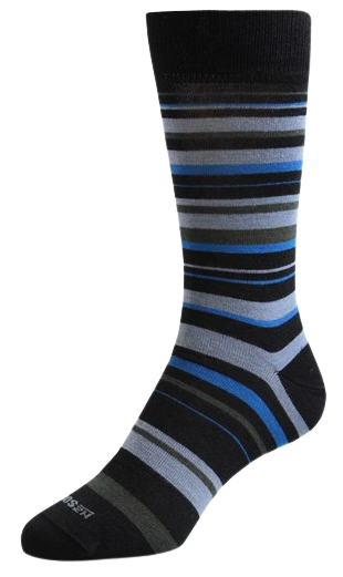 NZ Sock Company F433 Mens Merino All Stripes Dress Socks