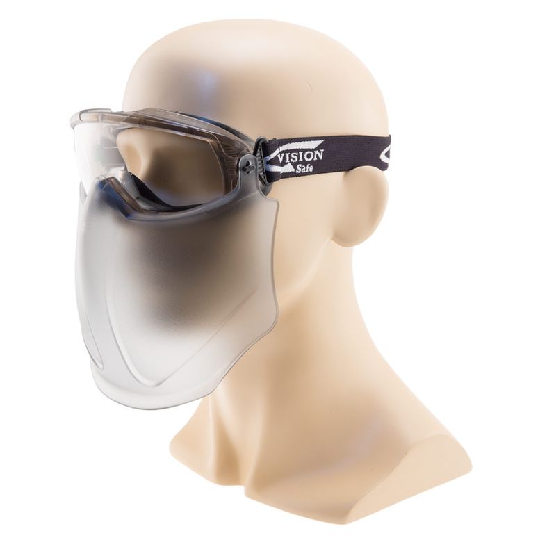 Vision Safe Garrison Goggle & FaceGuard Foam Bound Frame Clear A/F