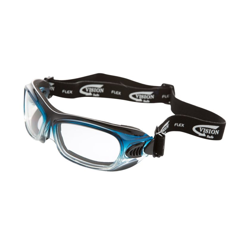 Vision Safe Flex Sapphire Blue Frame Clear A/F A/S Lens