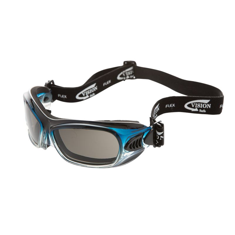 Vision Safe Flex Sapphire Blue Frame Smoke A/F A/S Lens