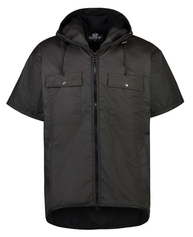 Far South Blackmount Short Sleeve Hooded Oilskin Vest