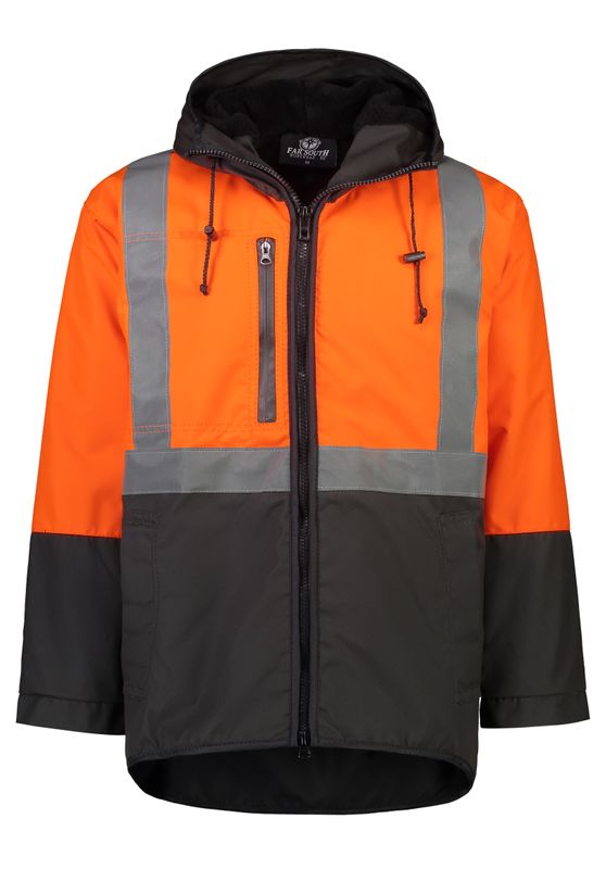 Far South Kapuka Hi Viz Oilskin With Hood