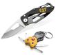 CAT 2 Piece Key Chain Light and 5-1/4in Folding Skeleton Knife Set