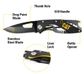 CAT 6-1/4in Folding Skeleton Knife with Bottle Opener and Black Blade