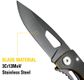 CAT 6-1/4in Folding Skeleton Knife with Bottle Opener and Black Blade