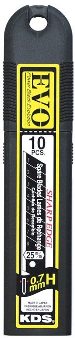 KDS Evo Black Heat Toughened  Blades 25mm Pack 10