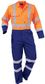 Bison Workzone Day/Night Polycotton Zip Overall Royal Blue/Orange 9