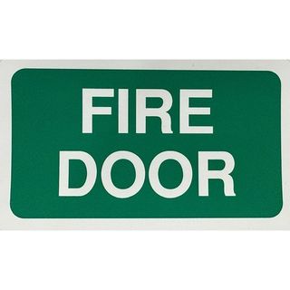 FIRE DOOR STICKER (x4)