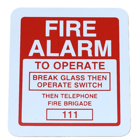 FIRE ALARM OPERATIONS DIAL 111