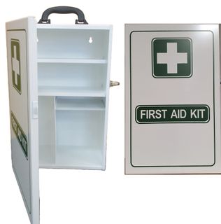 FIRST AID METAL CAB WHITE 1-50